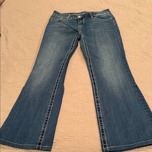 Seven7 Women's Flare Jeans in Light Blue